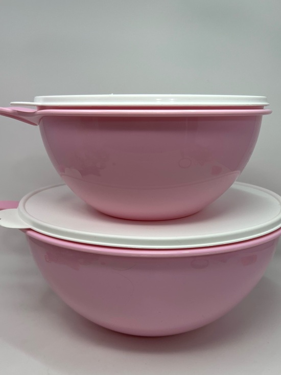 Tupperware Other - Tupperware Thatsa Bowls Mixing Serving & Storage One 12 Cups One 32 Cups Pink